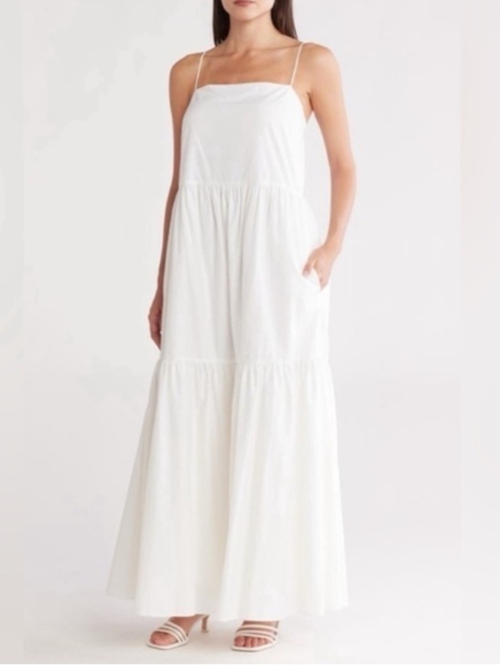 Rag & Bone Dress Leilah Poplin Maxi in White